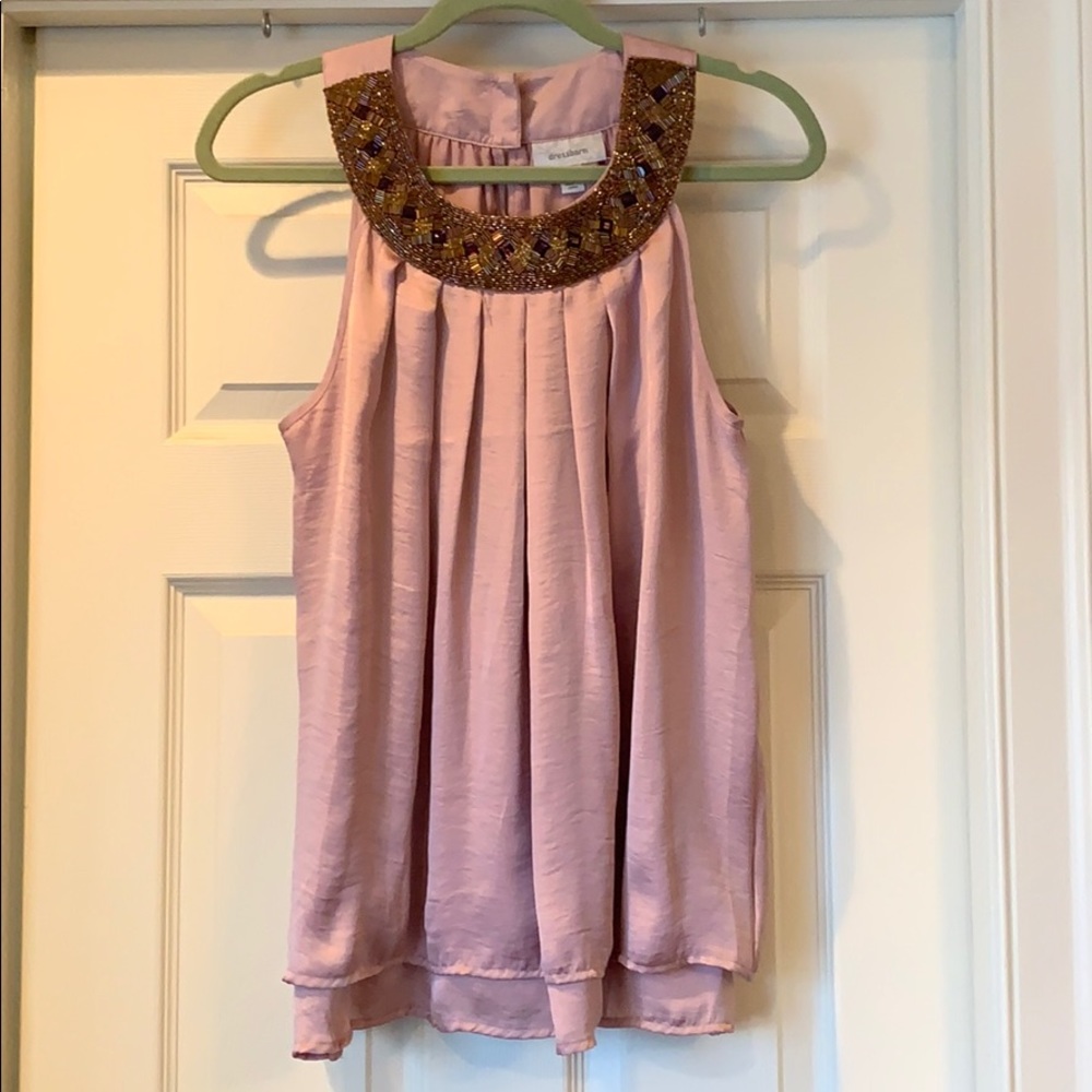 Beaded collar halter top
